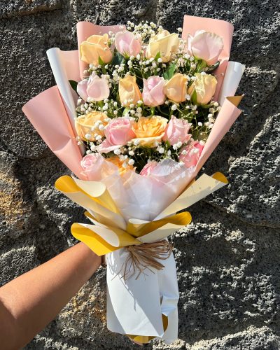 Pastel Elegance Roses Bouquet