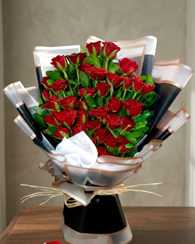 Luxury Inferno Red Roses Exclusive Bouquet